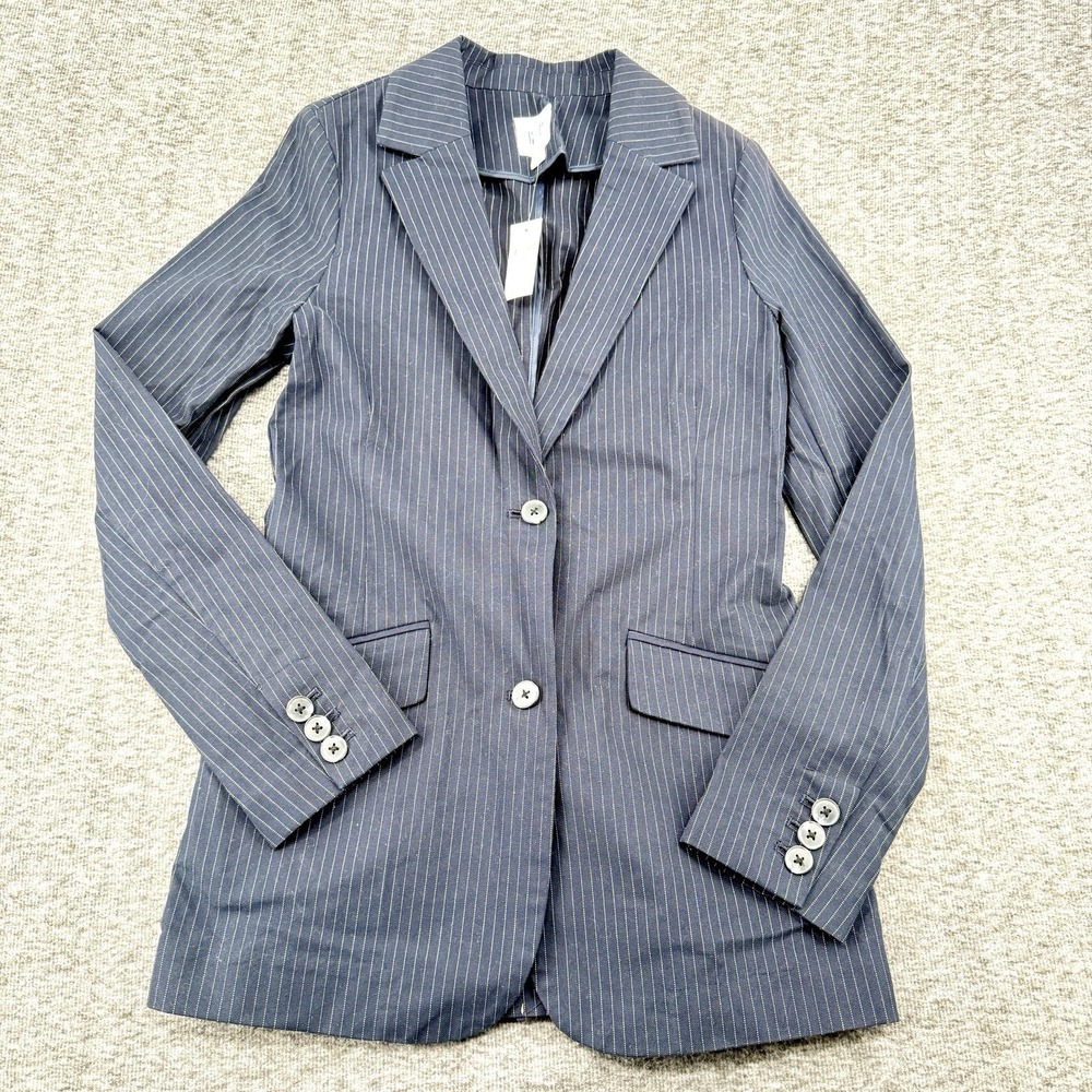 GAP Women's Blazer Navy Pinstripes Size 2 New with Tags